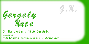 gergely mate business card