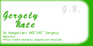 gergely mate business card